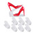 Relaxdays 8er Set Schuhstapler verstellbar, Schuhorganizer für hohe & flache Schuhe, rutschfest, H: 11,5 - 20 cm, weiß