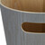 Relaxdays Papierkorb Holz, runder Mülleimer mit Griff, 7,5 L, ohne Deckel, HxD: 28 x 23 cm, Abfalleimer Büro, dunkelgrau