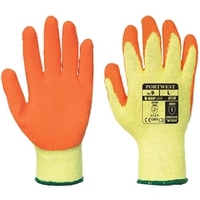 Portwest A150 Fortis Grip Orange Latex Coated Gloves - Size XL