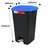 Pedal Operated Litter Bin - 60 Litre - Grey Lid