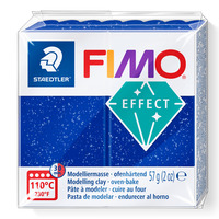 FIMO® effect 8020 Ofenhärtende Modelliermasse, Normalblock glitter blau