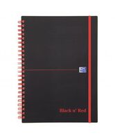 Black n' Red Ruled Polypropylene Wirebound Notebook 140 Pages A5 (Pack of 5)