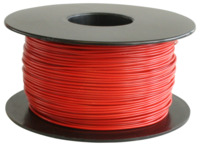 PVC-Schaltdraht, Yv, 0,2 mm², rot, Außen-Ø 1,1 mm
