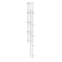 Einzügige Steigleiter mit Rückenschutz (Bau) Aluminium blank, 8,48m