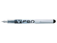 Pilot V-Pen Erasable Disposable Fountain Pen Black (Pack 12)