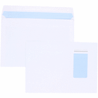 Briefumschläge C5 100g/qm selbstklebend Sonderfenster VE=500 Stück weiß