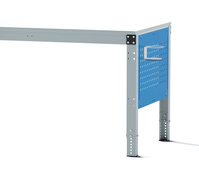 Seitenblende für MULTIPLAN ESD Standard, für Tischtiefe 600 mm, Brillantblau RAL 5007 | LMK1164.5007