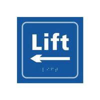 Lift arrow left sign
