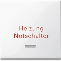 Wippe m. Kontrollfenster u. Aufdruck Heizungsnotschalter, polarws. glänz.,Sys. M