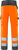 High Vis Green Hose Kl. 2, 2651 GPLU Warnschutz-orange/grau - Rückansicht