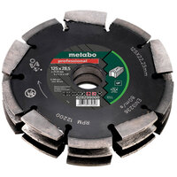 Metabo 628299000 3 Row Pro UP Universal Wall Chaser Blade 125 x 28.5 x 22.23mm