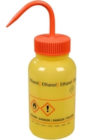 Wash bottles with GHS imprint LDPE Imprint text Ethanol