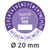 Prüfplaketten, Ø 20 mm, 8 Bogen/120 Etiketten, violett