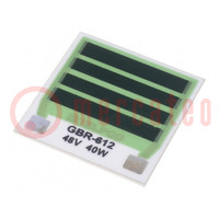Resistor: thick film; heating; glued; 57.6Ω; 40W; soldering pads