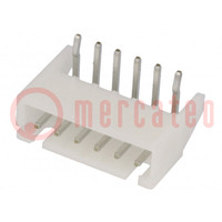 Conector: conducto-placa; tomacorriente; macho; XH; 2,5mm; PIN: 6