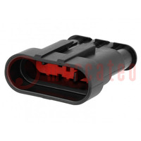 Connector: wire-wire; Superseal 1.5; male; plug; PIN: 4; -40÷125°C