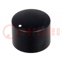 Knob; with pointer; aluminium,thermoplastic; Øshaft: 6mm; black