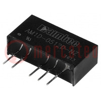 Konverter: DC/DC; 1W; Ubem: 4,5÷5,5V; Ukim: 12VDC; Ukim.2: -12VDC