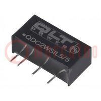 Converter: DC/DC; 2W; Uin: 4,5÷5,5V; Uuit: 5VDC; SIL; Rendement: 75%