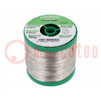 Soldering wire; Sn99,3Cu0,7+NiGe; 0.5mm; 0.5kg; lead free; reel