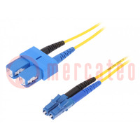 Fiber patch cord; OS2; LC/UPC,SC/UPC; 2m; Optical fiber: 9/125um