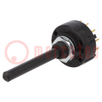 Switch: rotary; Pos: 6; 0.15A/250VDC; Poles number: 2; 30°; -30÷85°C