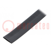Heat shrink sleeve; glueless,flexible; 3: 1; 18mm; L: 10m; black