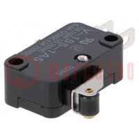 Microswitch SNAP ACTION; 15A/250VAC; 0.6A/125VDC; SPDT; ON-(ON)