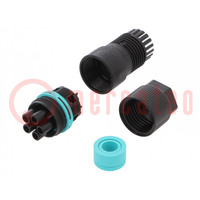 Connector: AC supply; screw terminal; female; TH387; 7÷13.5mm