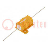 Resistor: wire-wound; with heatsink; 1Ω; 5W; ±1%; 50ppm/°C; axial