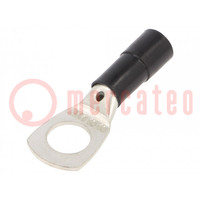 Tip: ring tube; M10; Ø: 10.5mm; 10mm2; crimped; for cable; insulated