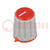 Knob; with pointer; Øshaft: 6mm; Ø15.3x18mm; Shaft: knurled; red