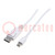 Cable; DisplayPort 1.1a; 1m; blanco