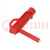Magnetic cap; 4A; red; Socket size: 4mm; Plating: nickel plated