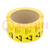 Etiqueta adhesiva; ESD; 50x25mm; 1000uds; bobina; amarillo-negro