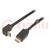 Cable; HDMI 2.0; HDMI plug,HDMI plug 270°; PVC; 3m; black; 30AWG