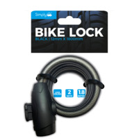 BLACK BIKE LOCK 1.8M