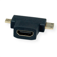 VALUE Adaptateur T-HDMI, HDMI - HDMI Mini + HDMI Micro