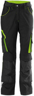 FORTIS spodnie robocze damskie 24, czarne/ cytrynowo-zielone rozmiar 42