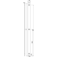 Ütközőlap felülre 405 mm, kerek