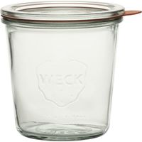 Produktbild zu WECK Einkochglas 4-tlg., mit Deckel, Dichtungsring, Klammer, Inhalt: 0,50 Liter