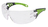Eagle EVOTG Gafas de seguridad transparentes con patillas verdes EVO
