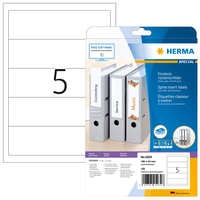 HERMA 5032 etiqueta sin adhesivo 125 pieza(s) Blanco Rectángulo