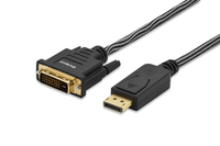 Ednet 84503 adaptador de cable de vídeo 3 m DisplayPort DVI-D Negro