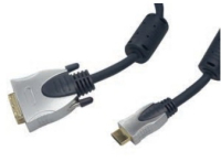 S-Conn 1m HDMI - DVI-D Schwarz, Silber