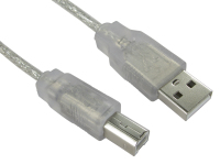 Cables Direct USB A - USB B M/M 1.8m USB cable USB 2.0 Transparent