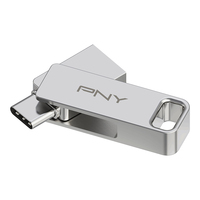 PNY DUO LINK lecteur USB flash 256 Go USB Type-A / USB Type-C 3.2 Gen 1 (3.1 Gen 1) Acier inoxydable