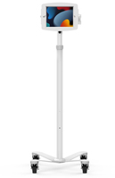 Compulocks iPad mini 8.3" Space Enclosure Medical Rolling Cart Extended White