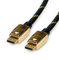 ROLINE 11.04.5921 DisplayPort kabel 2 m Zwart, Goud
