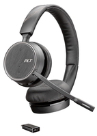 POLY Voyager 4220 Kopfhörer Kabellos Kopfband Büro/Callcenter Bluetooth Schwarz